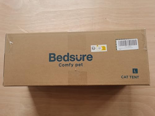 Bedsure Cat Cave Bed Igloo - Cat Tent Bed House with Removable Washable Cushion Pillow Foldable Portable Pet Bed,Dark Grey, 40x40x40cm