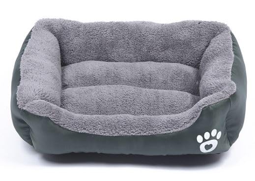 SuperGift.com Dog Cat Bed Soft, Fluffy Puppy Bed, Warm and Soft Pet Cosy Anti Anxiety Beds with Non-Slip Bottom and Washable, Grey (Medium)