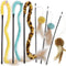 Cat Feather Toys, Interactive Cat Teaser Wand with Bells and Feather, Cat Toys for Indoor Cats Kitten Interactive Training